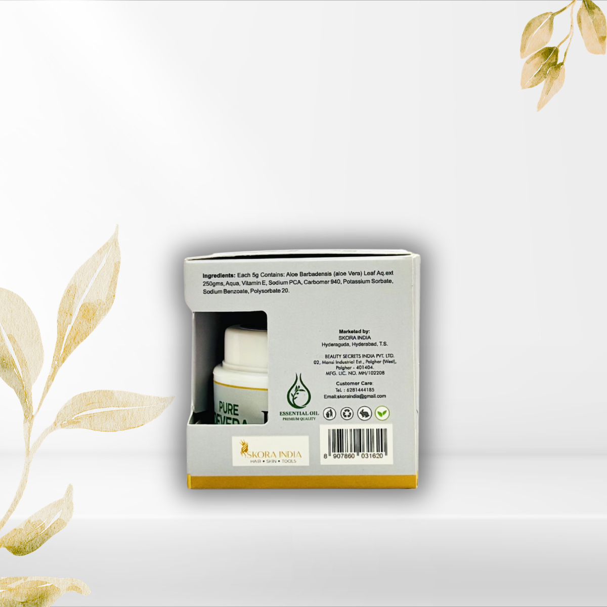 Pure Aloe Vera Gel – 96% Natural Hydrating & Soothing Skin Care