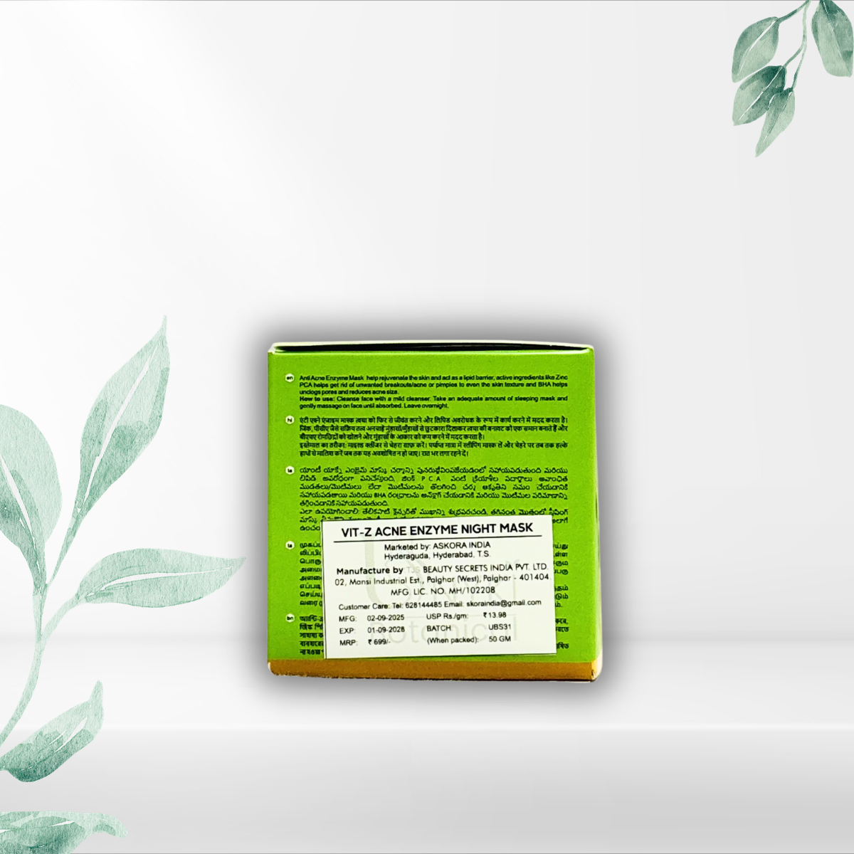 Vit-Z Acne Night Mask – Overnight Repair & Oil Control Treatment
