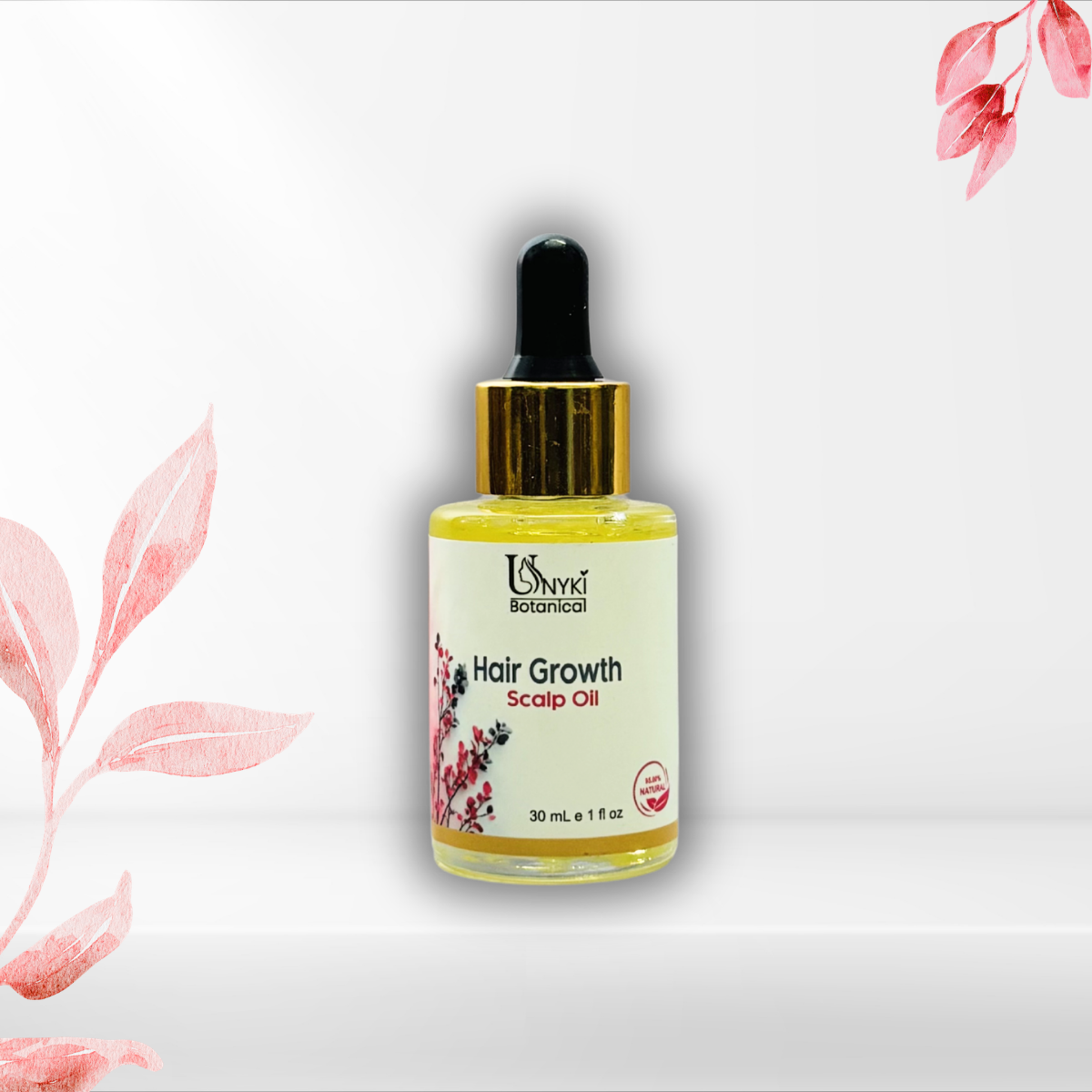 UNYKI Botanical Hair Growth Scalp Oil – Natural Nourishing Oil for Stronger, Thicker Hair (30ml)