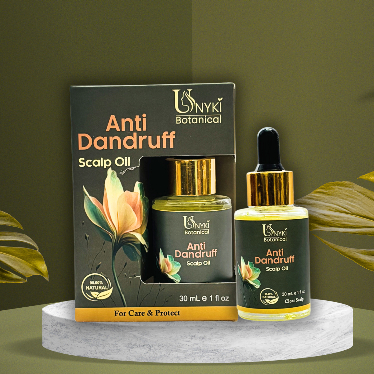 UNYKI Botanical Anti Dandruff Scalp Oil – Nourishing Treatment (30ml)