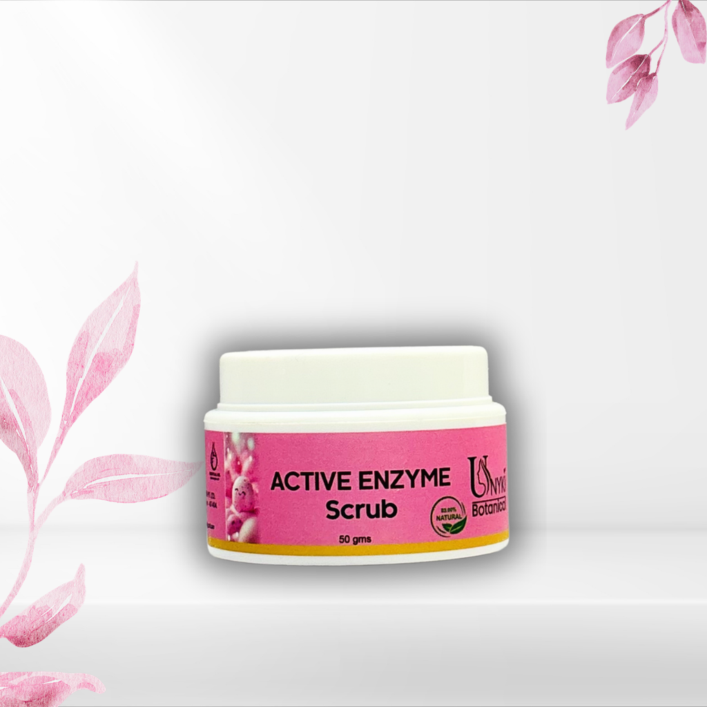 UNYKI Botanical Active Enzyme Scrub – Gentle Exfoliating Face & Skin Scrub (50g)