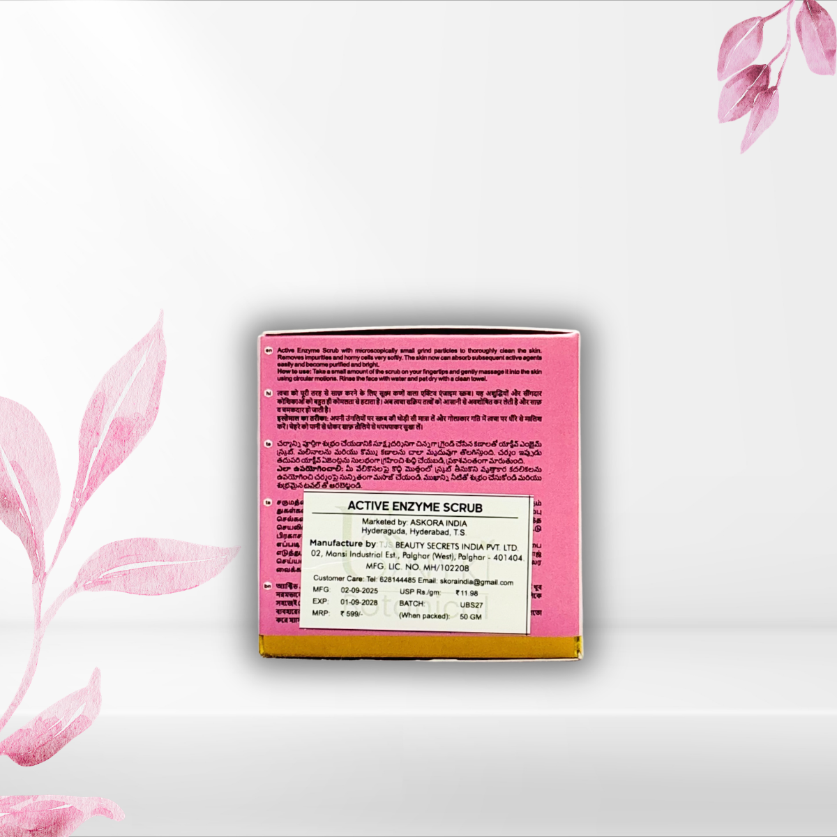 UNYKI Botanical Active Enzyme Scrub – Gentle Exfoliating Face & Skin Scrub (50g)
