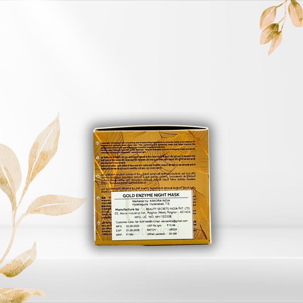Unyki Botanical Gold Enzyme Night Mask – Overnight Repair & Glow Treatment (50g)
