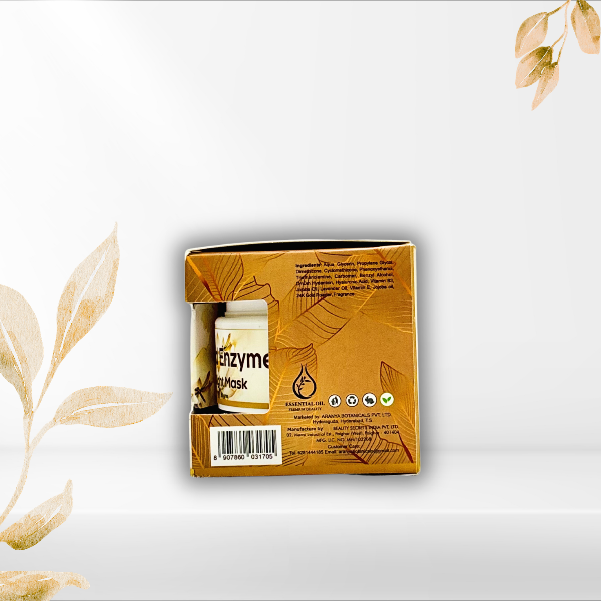Unyki Botanical Gold Enzyme Night Mask – Overnight Repair & Glow Treatment (50g)