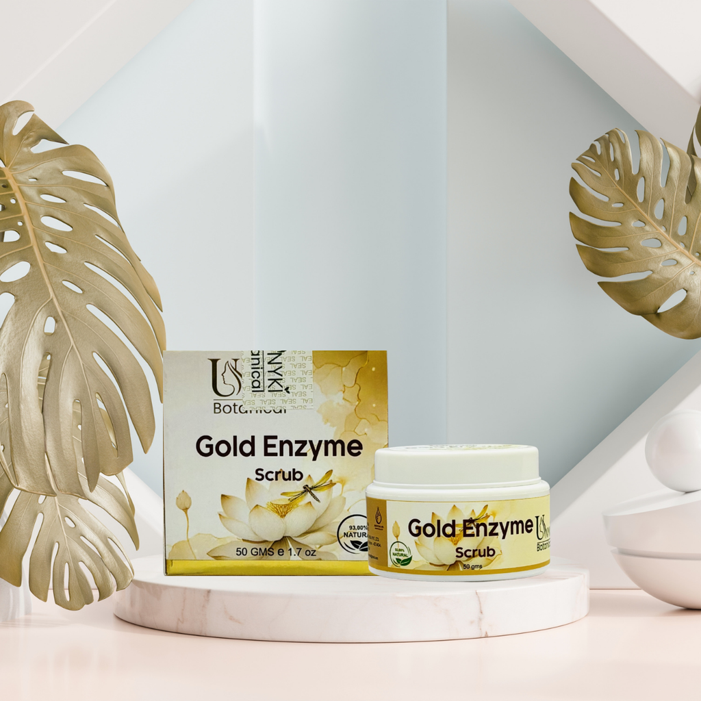 Unyki Botanical Gold Enzyme Face Scrub – Gentle Exfoliating & Brightening Polish (50g)