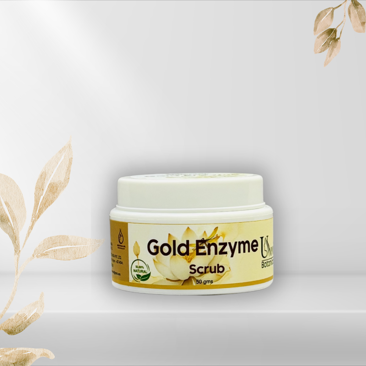 Unyki Botanical Gold Enzyme Face Scrub – Gentle Exfoliating & Brightening Polish (50g)
