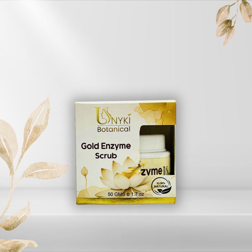 Unyki Botanical Gold Enzyme Face Scrub – Gentle Exfoliating & Brightening Polish (50g)