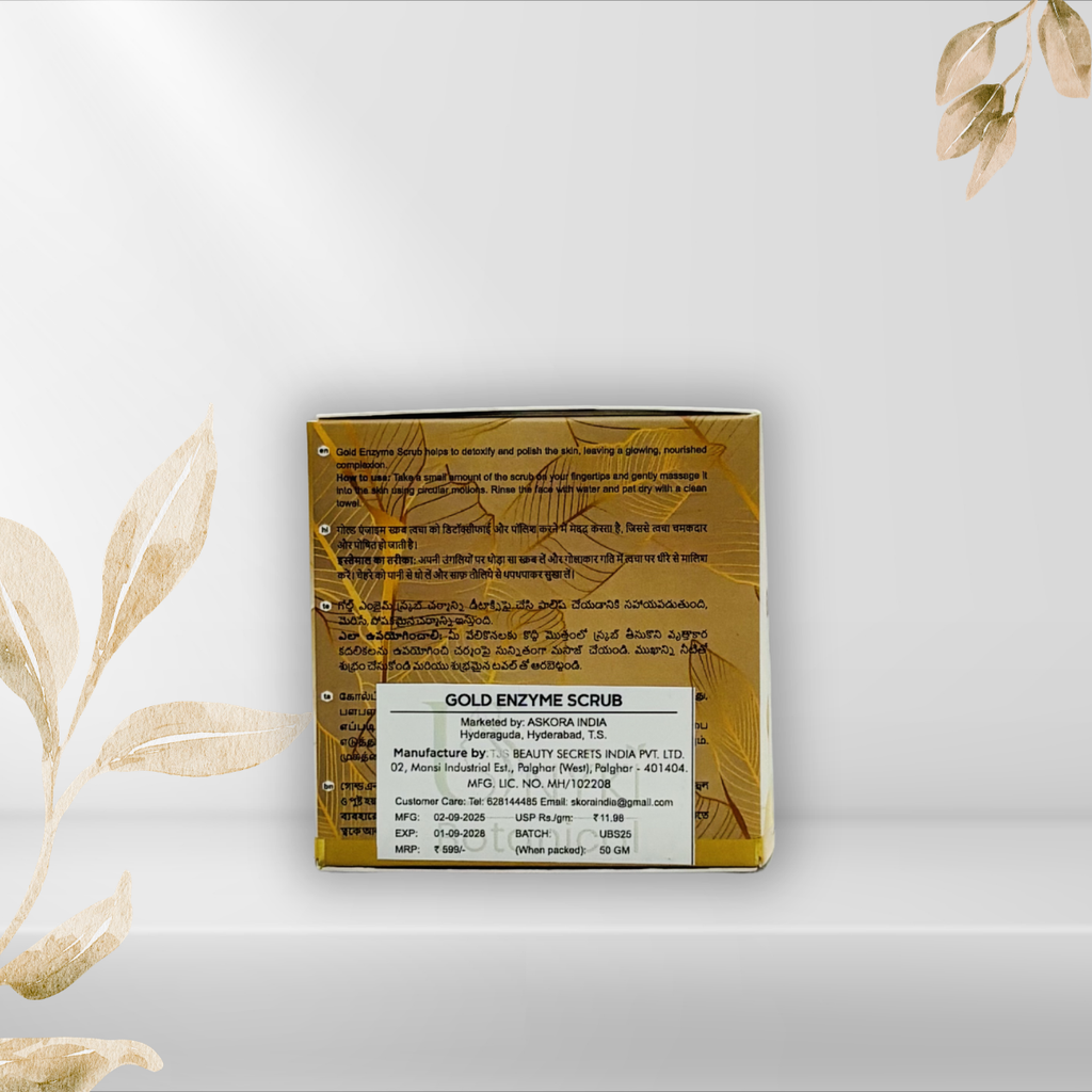 Unyki Botanical Gold Enzyme Face Scrub – Gentle Exfoliating & Brightening Polish (50g)