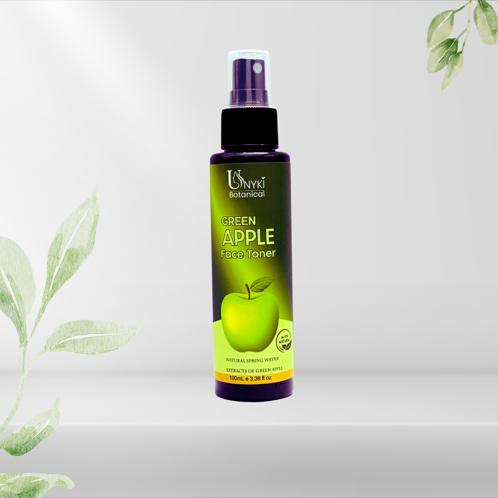 Unyki Botanical Green Apple Face Toner – Natural Hydrating & Pore Tightening Mist (100ml)