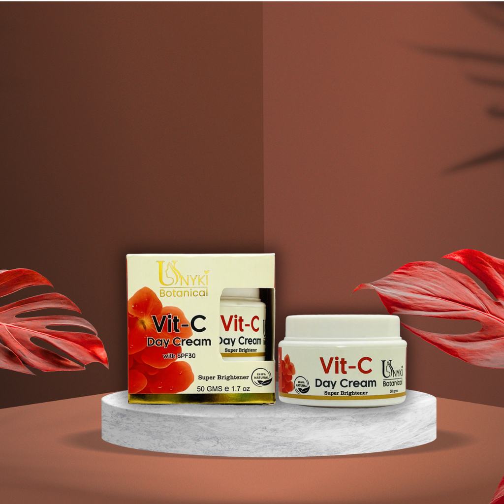 Unyki Botanical Vit-C Day Cream SPF 30 – Brightening Moisturizer & Daily Sun Protection (50g)