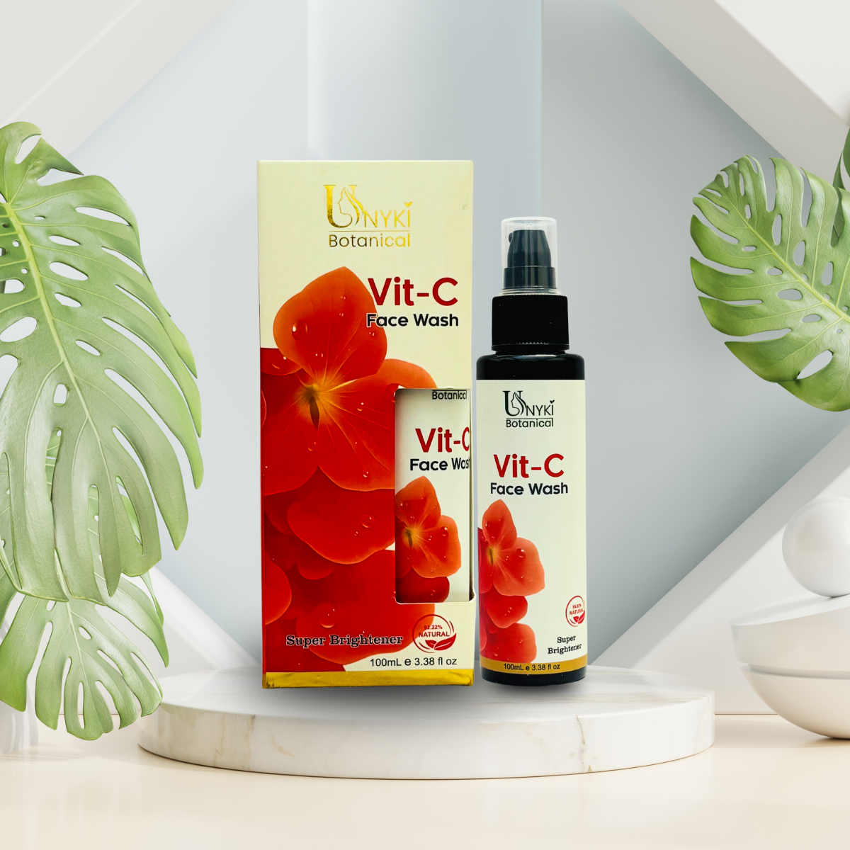Unyki Botanical Vit-C Face Wash – Brightening Cleanser for Radiant & Fresh Skin (100ml)