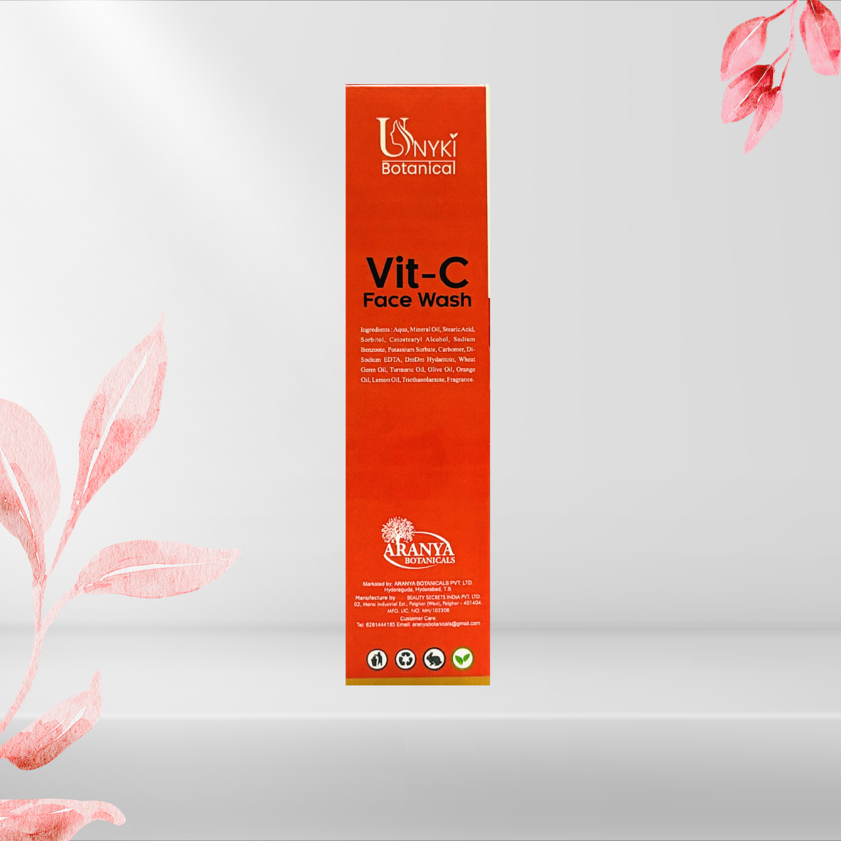 Unyki Botanical Vit-C Face Wash – Brightening Cleanser for Radiant & Fresh Skin (100ml)