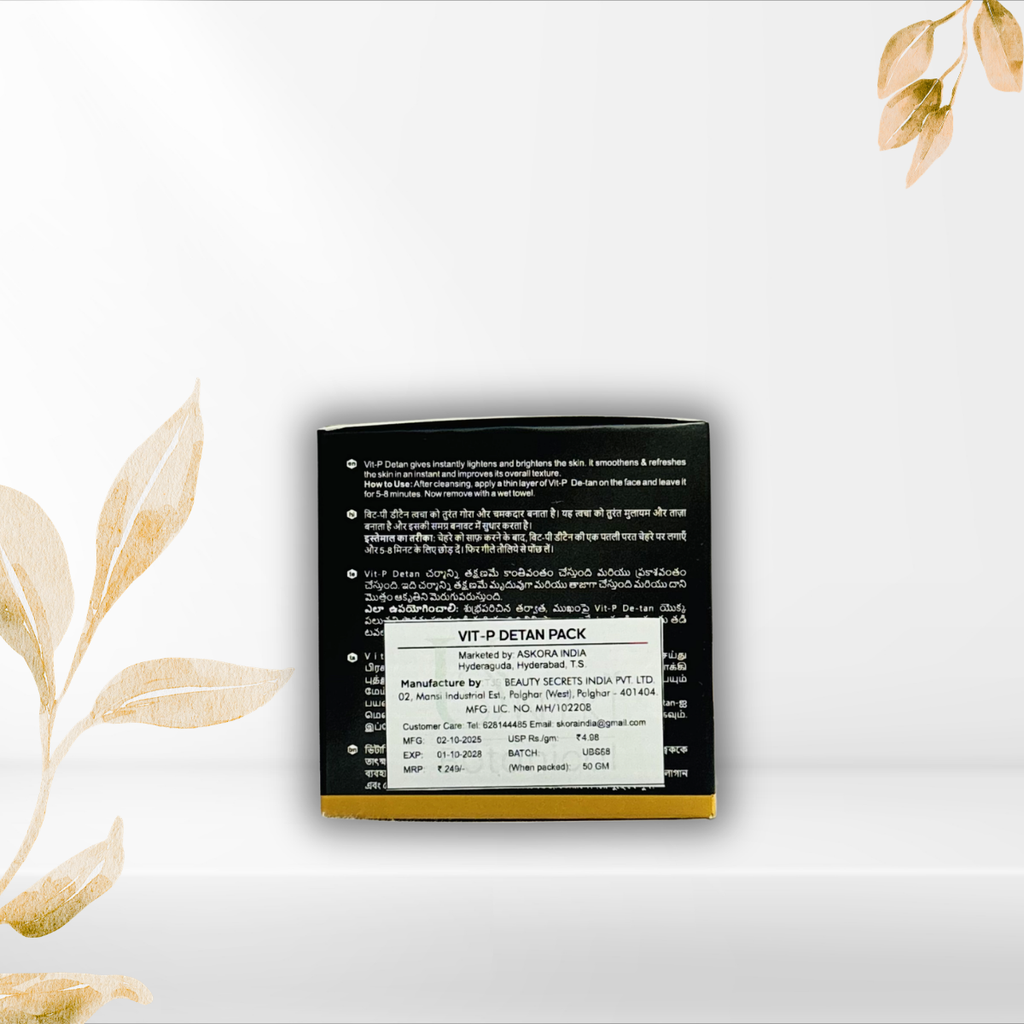Vit-P De-Tan Cream – Skin Brightening & Tan Removal Formula